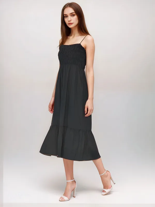 Black_Cotton_Women_Shoulder_Straps_Fit_&_Flare_Midi_Dress_For_Women
