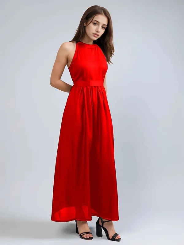 Red_Cotton_Women_Round_Neck_Fit_And_Flare_Tie-Ups_Detail_Maxi_Dress_For_Women