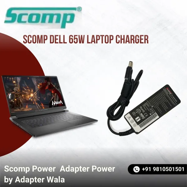 SCOMP_Laptop_Adapter_Charger_Compatible_Dell_65W7.4*5.0mm__(Included_AC_Code_)
