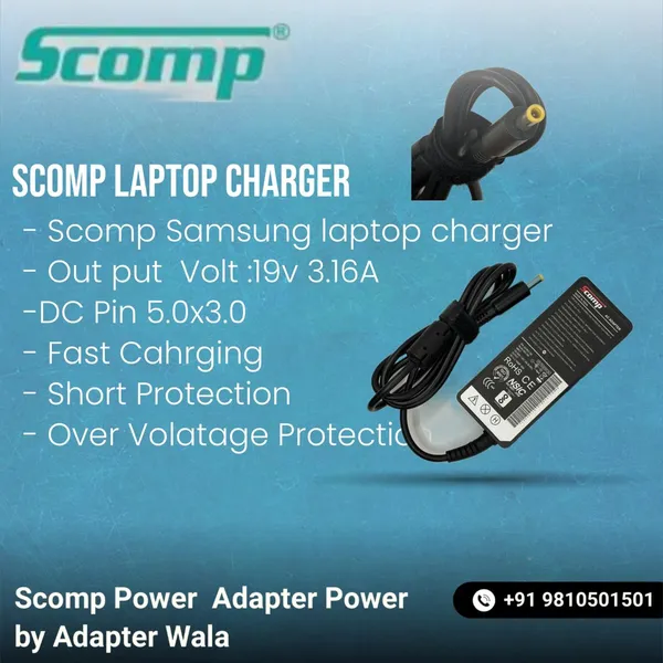 SCOMP_Laptop_Adapter_Charger_Compatible_Samsung_19volt_3.74AMp_5.5*3.0mm__(Included_AC_Code_)