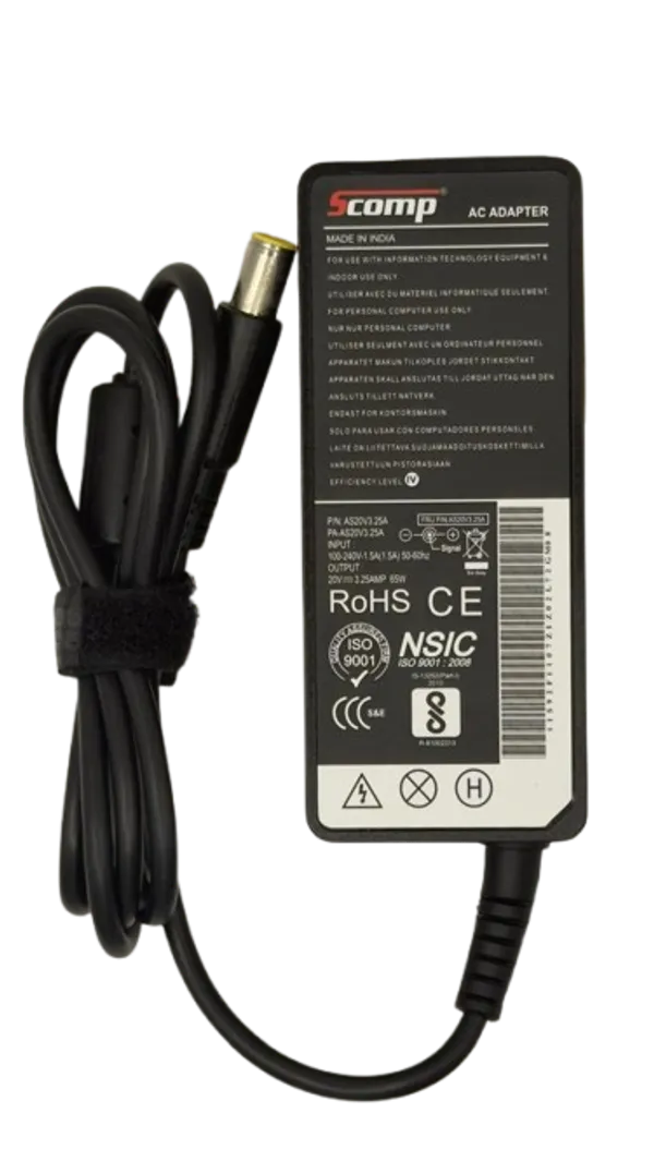 SCOMP_Laptop_Adapter_Charger_Compatible_Lenovo_20v3.25a_M/TM/T_7.9*5.5mm_(Included_AC_Code_)