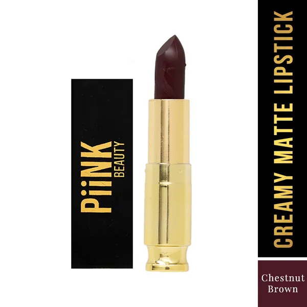 PiiNK_Beauty_Weightless_Creamy_Matte_Lipstick-_Chestnut_Brown__CM-10_(4.2g)