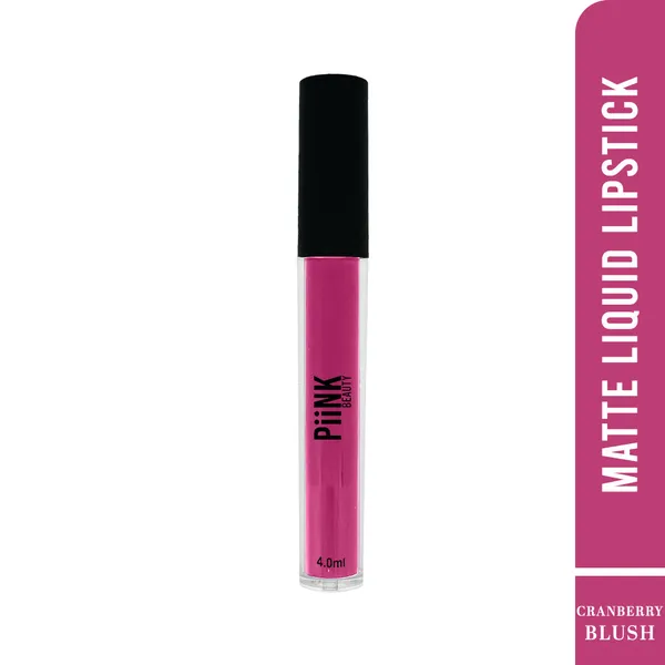 PiiNK_Beauty_Stay_Put_Liquid_Lipstick_|_Long_Lasting,_Light_Weight,_Non_Transfer,_Water_&_Smudge_Proof,_Highly_Pigmented_|_LL-11_Cranberry_Blush_4.0_ml_(Pack_of_2)
