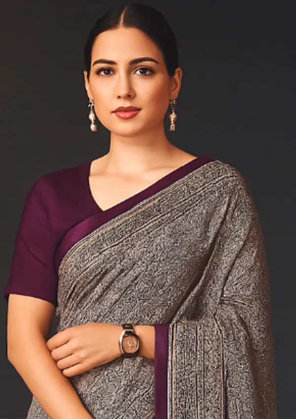 Hema_Wine_Semi_Modal_Premium_Saree_For_Women