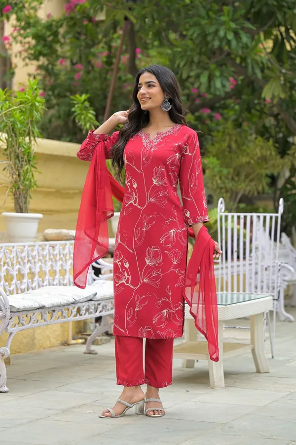 Asha_Pink_Rayon_Kurta_Pant_With_Chiffon_Dupatta_Premium_Suit_Set_For_Women
