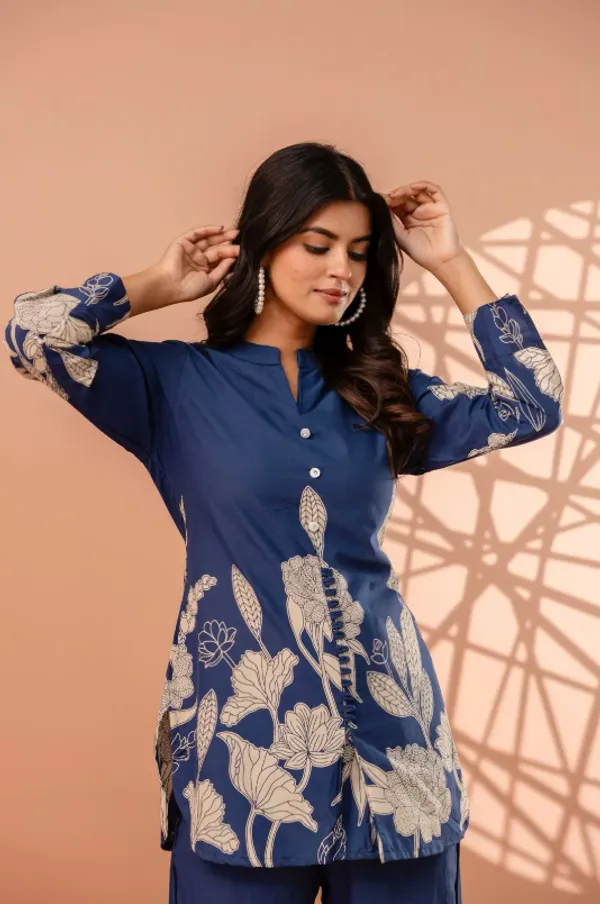 Navya_Blue_Premium_Rayon_Co-Ord_Set_For_Women
