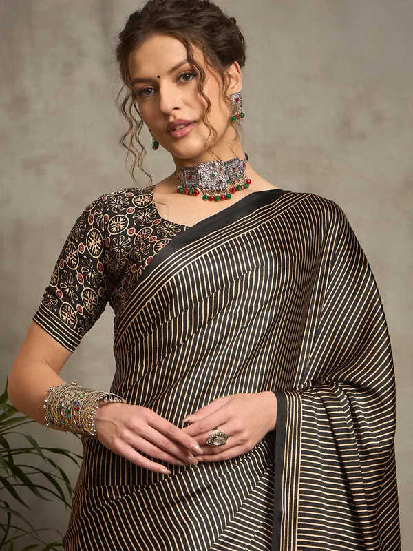 Black_Premium_Gajji_Modal_Satin_Silk_Saree_For_Women