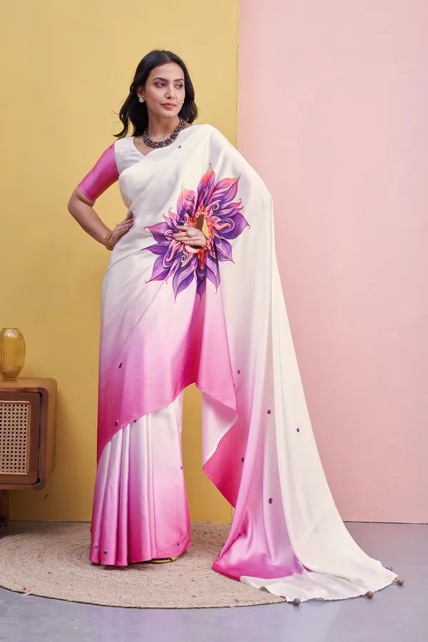 Flora_Pink_Premium_Satin_Georgette_Saree_For_Women