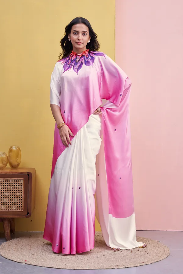 Flora_Pink_Premium_Satin_Georgette_Saree_For_Women