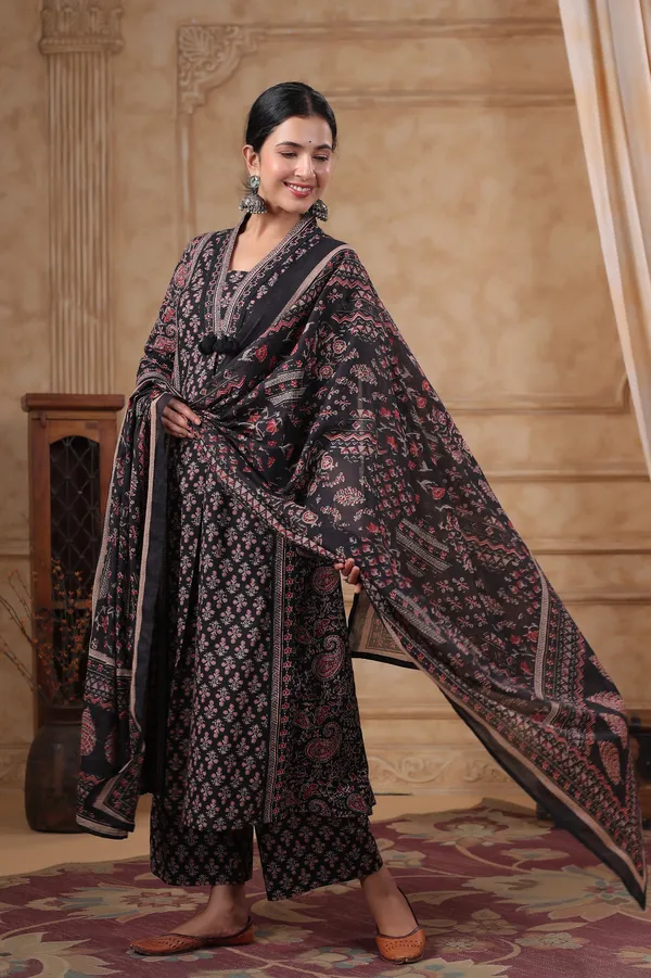Mehar_Black_Cotton_Premium_Suit_Set_For_Women