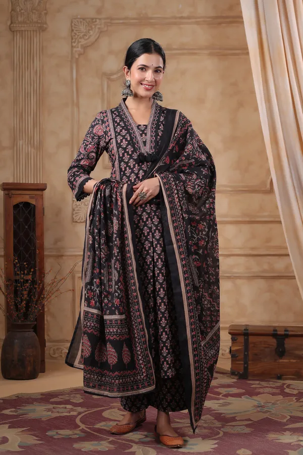 Mehar_Black_Cotton_Premium_Suit_Set_For_Women