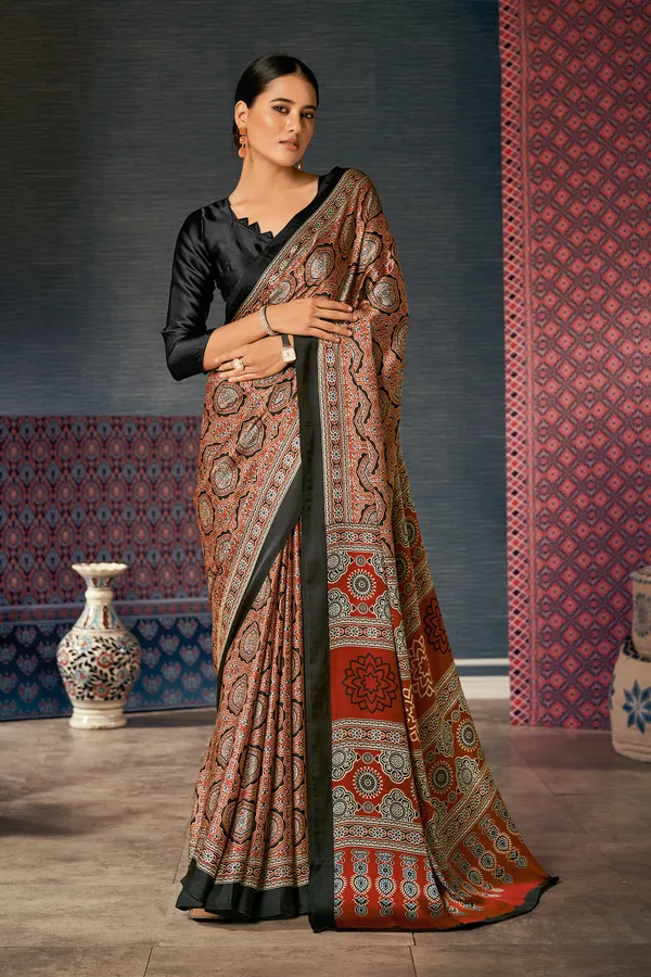Hema_Red_Semi_Modal_Premium_Saree_For_Women