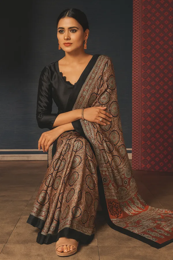 Hema_Red_Semi_Modal_Premium_Saree_For_Women