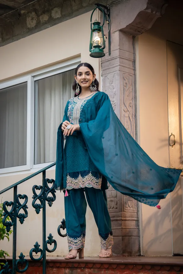 Nikhar_Deep_Teal_Cotton_Premium_Suit_Set_For_Women