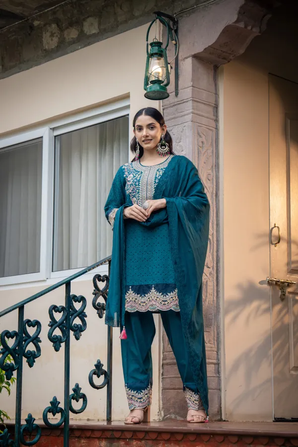 Nikhar_Deep_Teal_Cotton_Premium_Suit_Set_For_Women