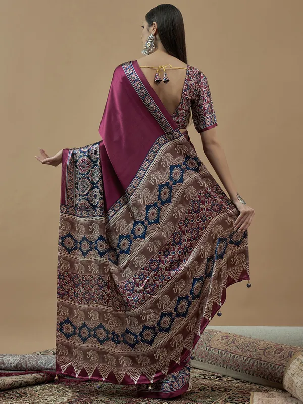 Mohar_Wine_Premium_Modal_Gajji_Sartin_Saree_For_Women