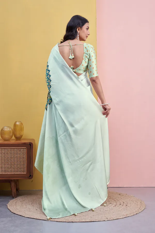 Flora_Light_Green_Premium_Satin_Georgette_Saree_For_Women