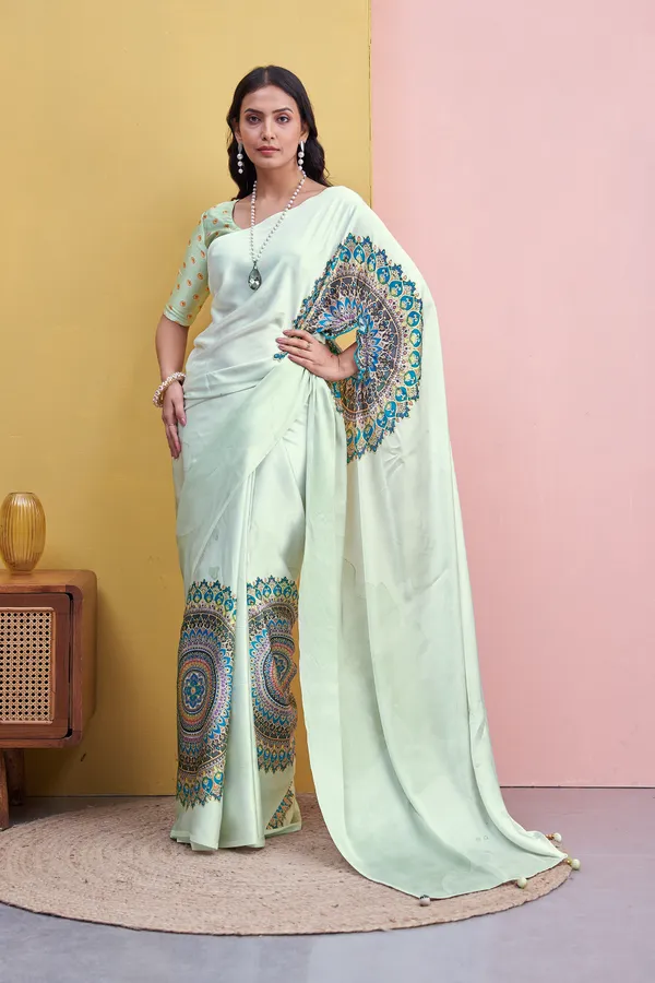 Flora_Light_Green_Premium_Satin_Georgette_Saree_For_Women