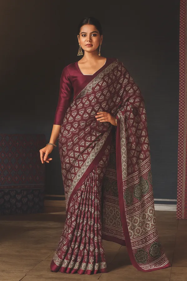 Maroon_Premium_Modal_Silk_Saree_For_Women