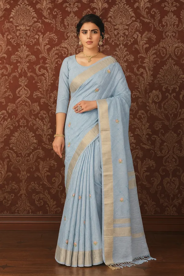 Akshara_Grey_Linen_Premium_Saree_For_Women