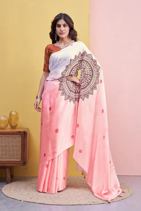 Flora_Peach_Premium_Satin_Georgette_Saree_For_Women