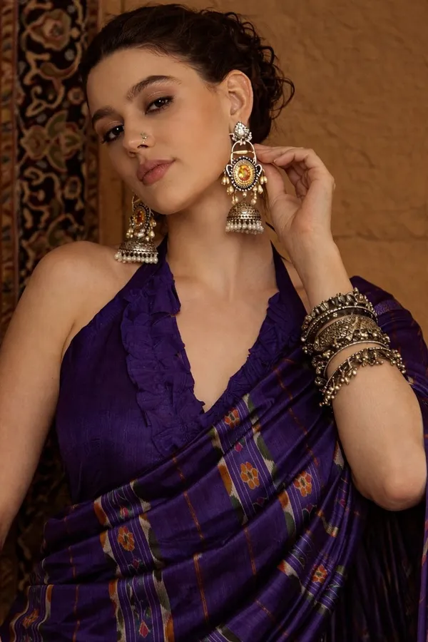 Vartika_Purple_Bhagalpuri_Silk_Premium_Saree_For_Women