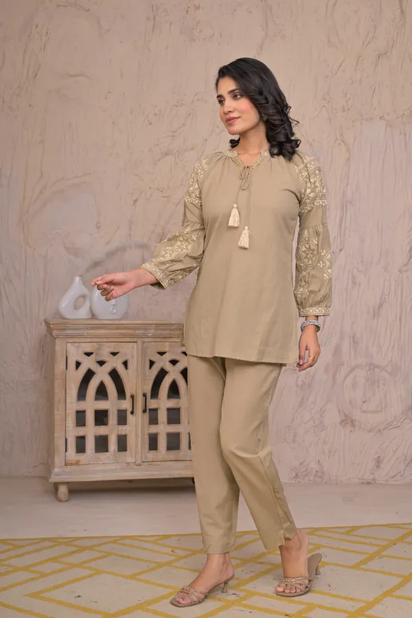 Nyra__Beige_Premium_100%_Cotton_Co-Ord_Set_For_Women
