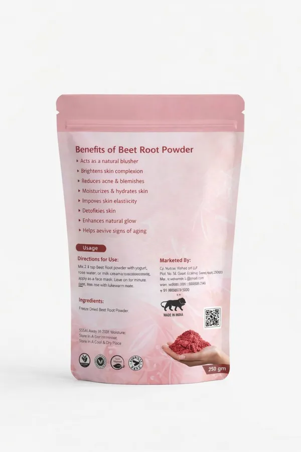 Beetroot_Powder_250Gm_For_Face_|_Lips_|_Hair_|_Glowing_&_Shiny_Skin_Face_Packnatural_Brightening_&_Anti-Aging_|_Pre-Workout_|_Edible_For_Drinks_&_Meals_|_No_Preservatives