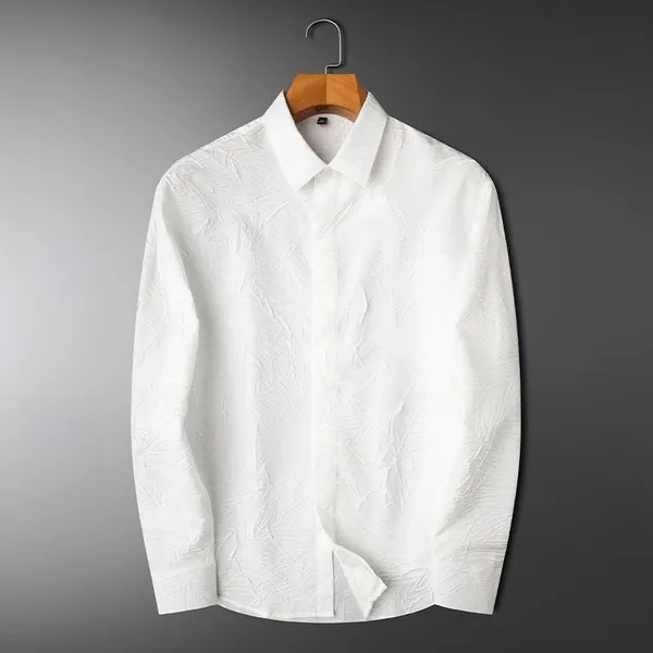 White_Cotton_Blend_Premium_&_Elegant_Full_Sleeve_Shirt_For_Men