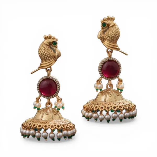 Golden_Brass_&_Copper_Earrings_For_Women
