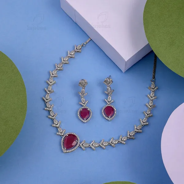 Ruby_Brass_&_Copper_Necklace_Set_For_Women