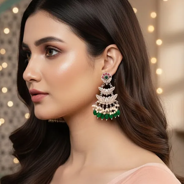 Green_Brass_&_Copper_Dangler_Earrings_For_Women