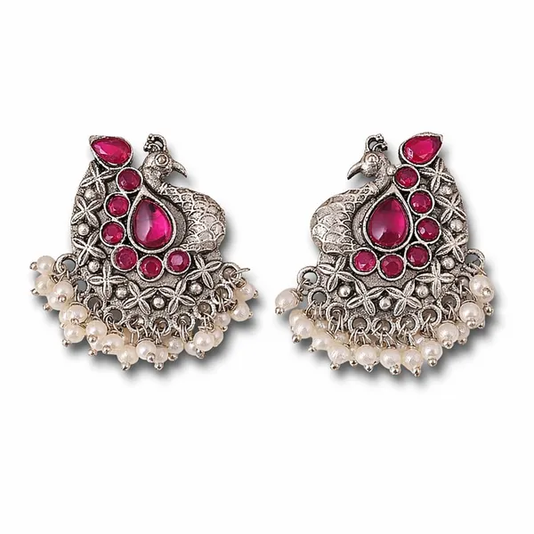 Ruby_Brass_&_Copper_Stud_Earrings_For_Women