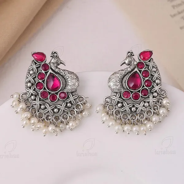 Ruby_Brass_&_Copper_Stud_Earrings_For_Women