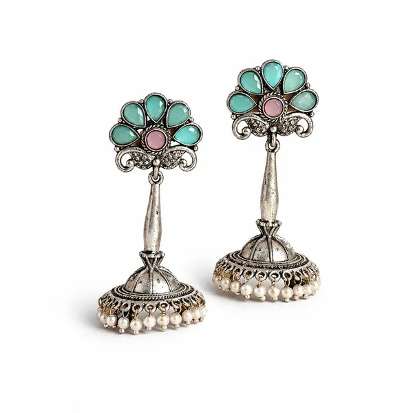 Turquoise_Brass_&_Copper_Earrings_For_Women