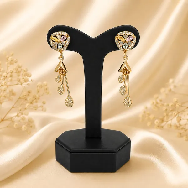 CZ_Sunburst_&_Crystal_Teardrop_Drop_Earrings