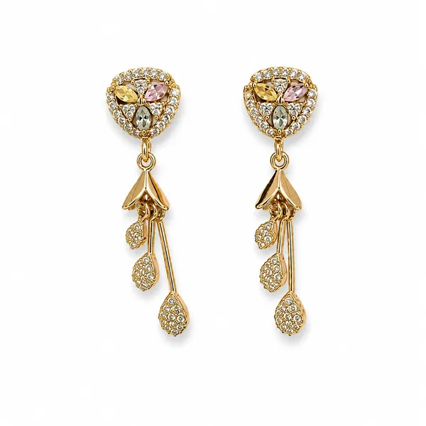CZ_Sunburst_&_Crystal_Teardrop_Drop_Earrings