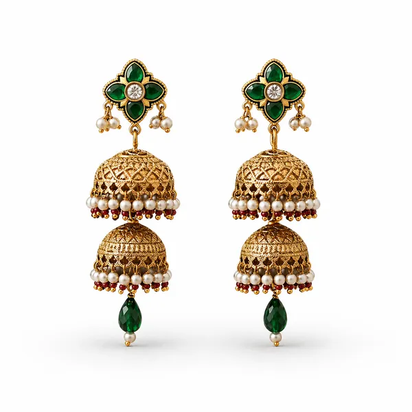 Green_Brass_&_Copper_Earrings_For_Women