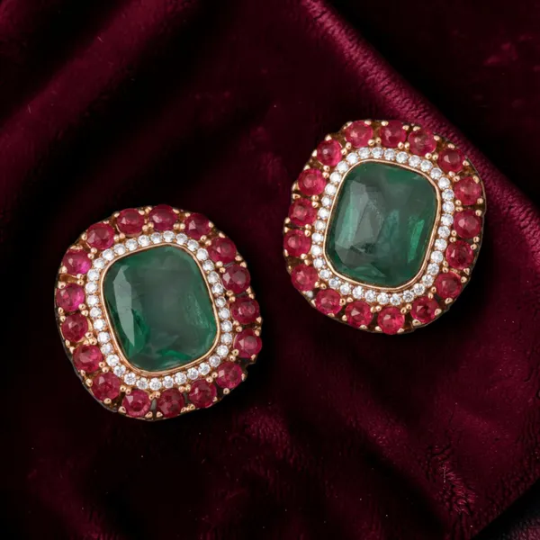 Green_&_Red_Brass_&_Copper_Earrings_For_Women
