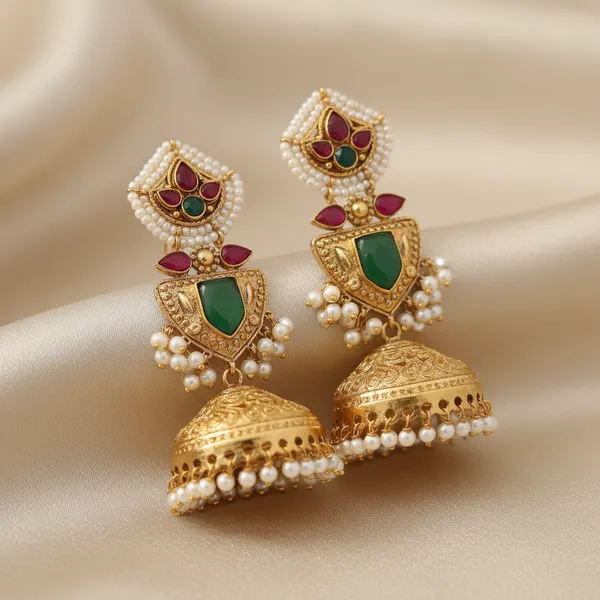 Green_&_Red_Brass_&_Copper_Earrings_For_Women