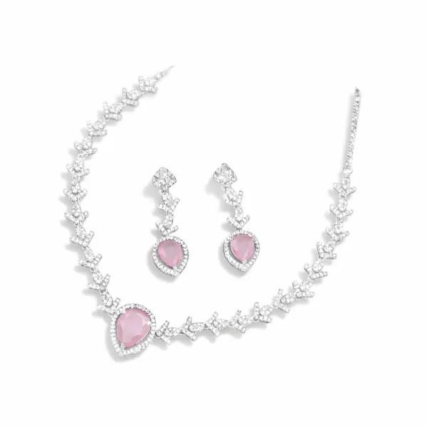 Pink_Brass_&_Copper_Necklace_Set_For_Women