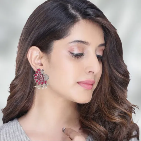 Ruby_Brass_&_Copper_Stud_Earrings_For_Women
