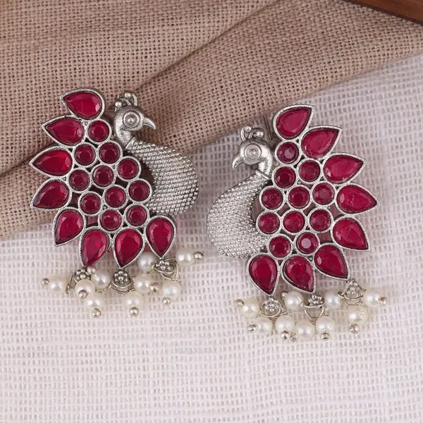 Ruby_Brass_&_Copper_Stud_Earrings_For_Women