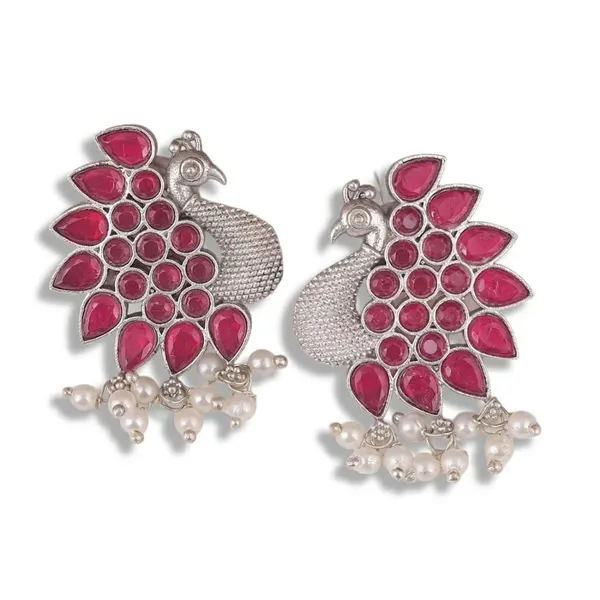 Ruby_Brass_&_Copper_Stud_Earrings_For_Women