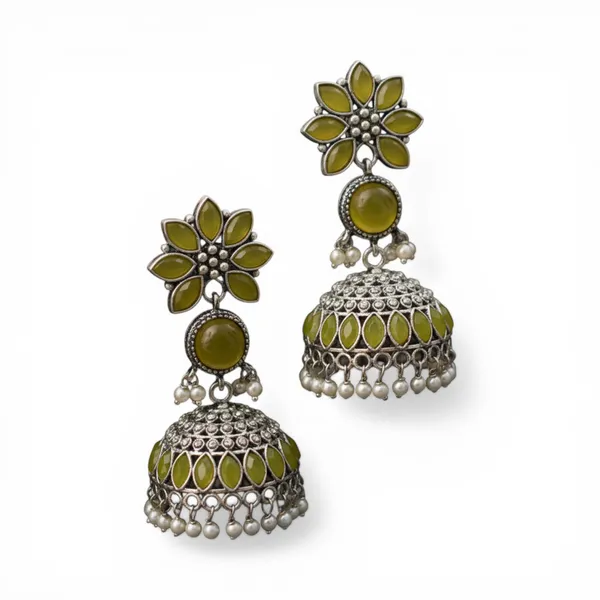 Yellow_Brass_&_Copper_Earrings_For_Women