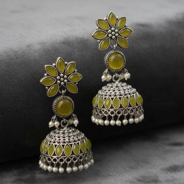 Yellow_Brass_&_Copper_Earrings_For_Women