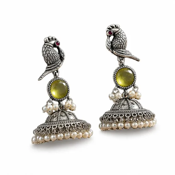 Light_Green_Brass_&_Copper_Earrings_For_Women