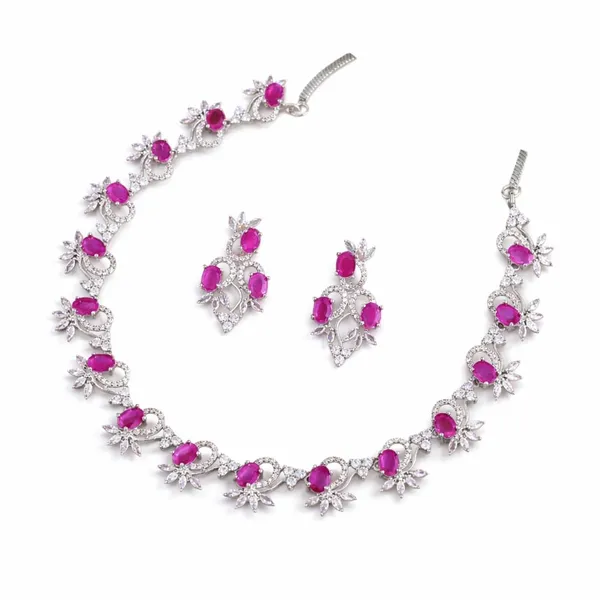 Ruby_Brass_&_Copper_Necklace_Set_For_Women