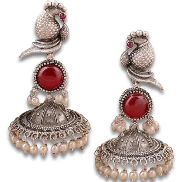 Red_Brass_&_Copper_Jhumka_Earrings_For_Women