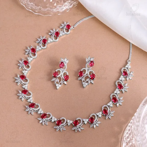 Red_Brass_&_Copper_Necklace_Set_For_Women